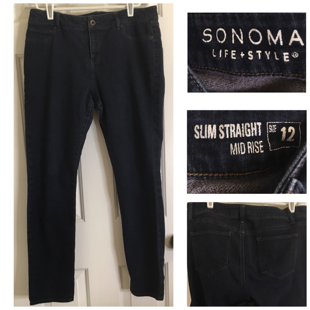 Dark blue jeans